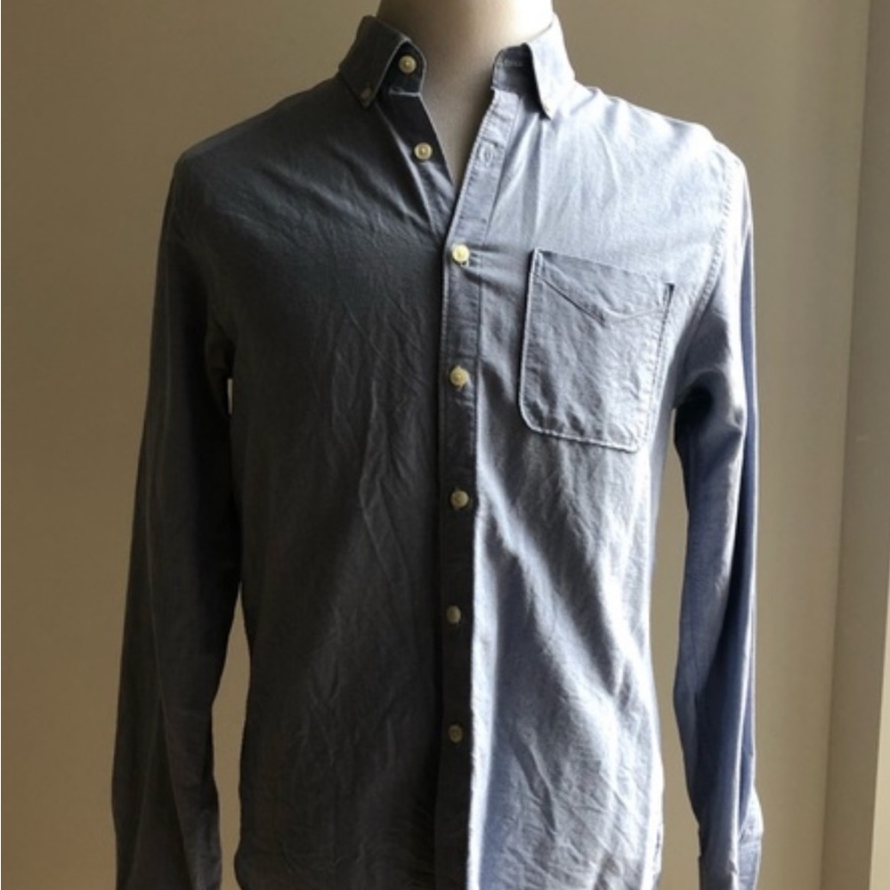Jack Spade blue chambray button down collared shirt size Medium
